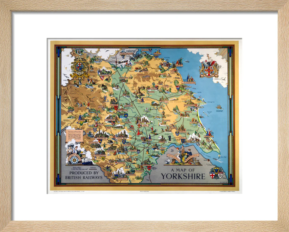 'A Map of Yorkshire', BR poster, 1949. - Image 39
