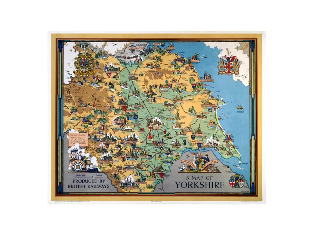 'A Map of Yorkshire', BR poster, 1949. - Image 55