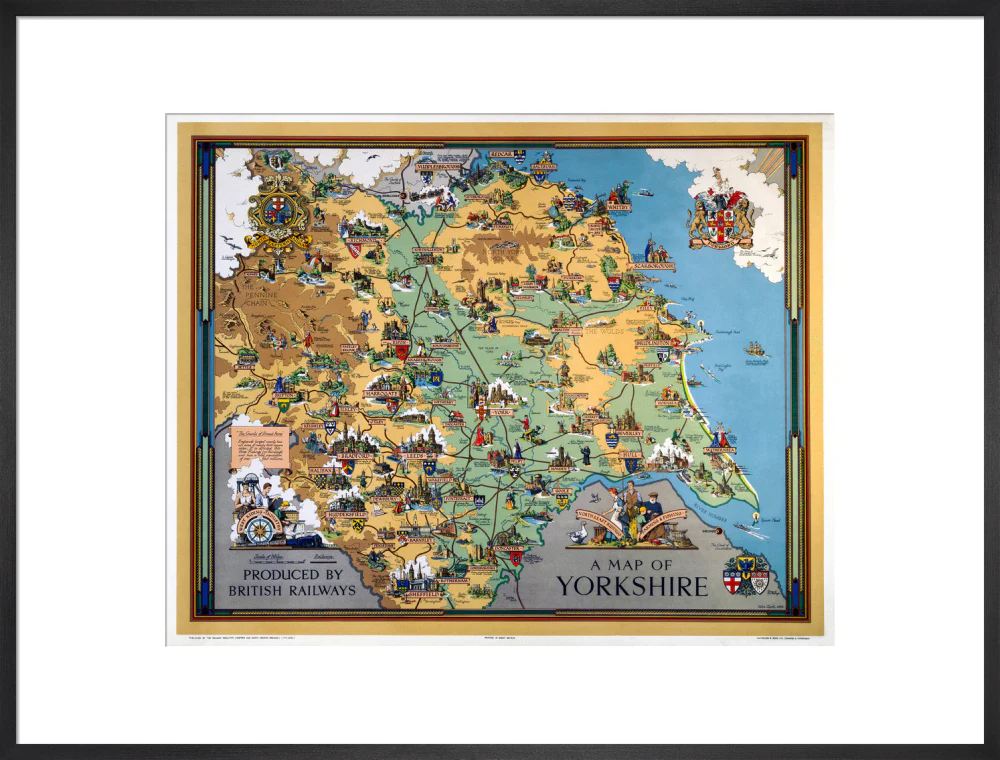 'A Map of Yorkshire', BR poster, 1949. - Image 56