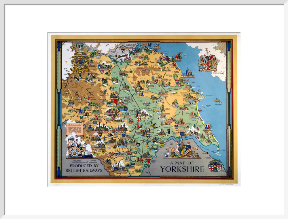 'A Map of Yorkshire', BR poster, 1949. - Image 57