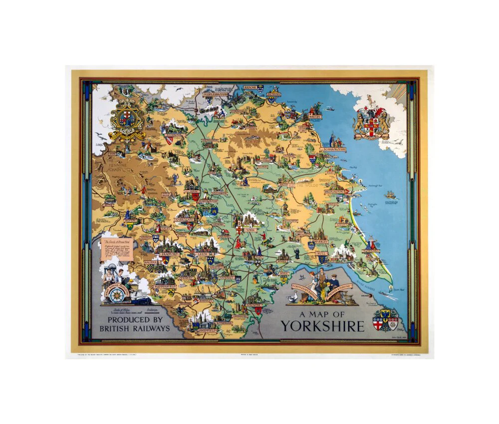'A Map of Yorkshire', BR poster, 1949. - Image 60