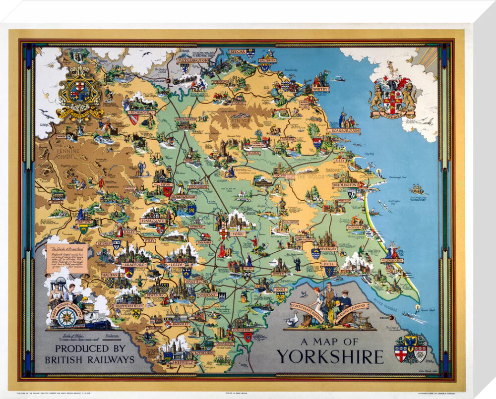 'A Map of Yorkshire', BR poster, 1949. - Image 65
