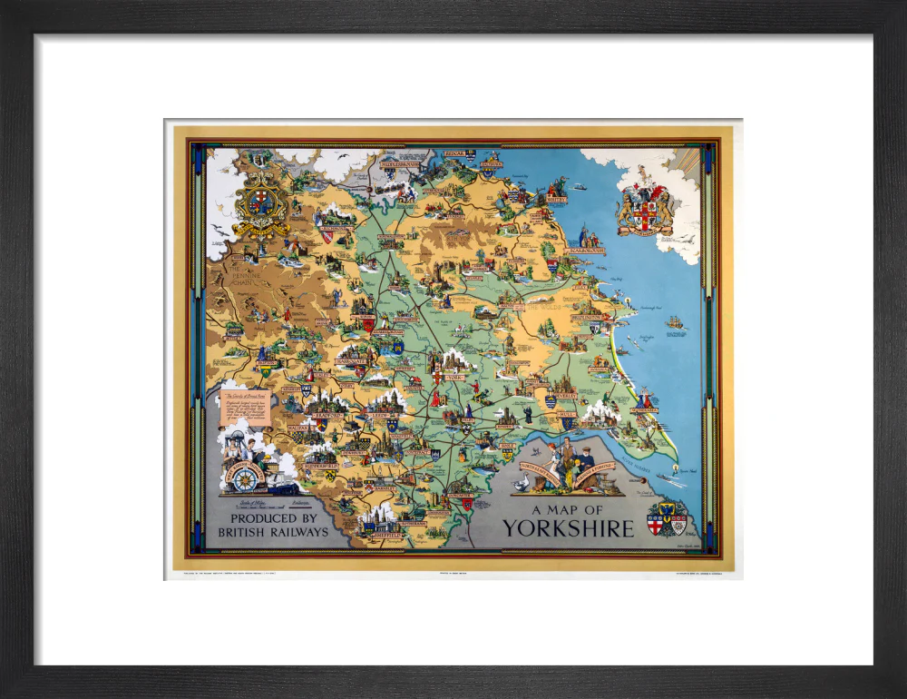 'A Map of Yorkshire', BR poster, 1949. - Image 74