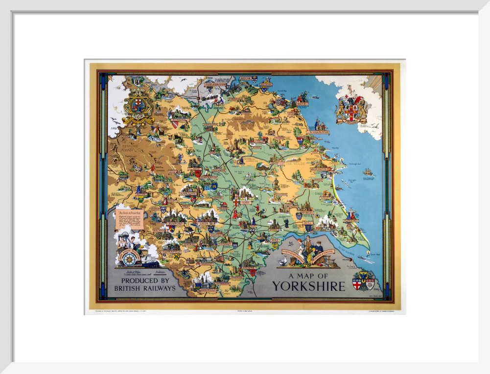 'A Map of Yorkshire', BR poster, 1949. - Image 80