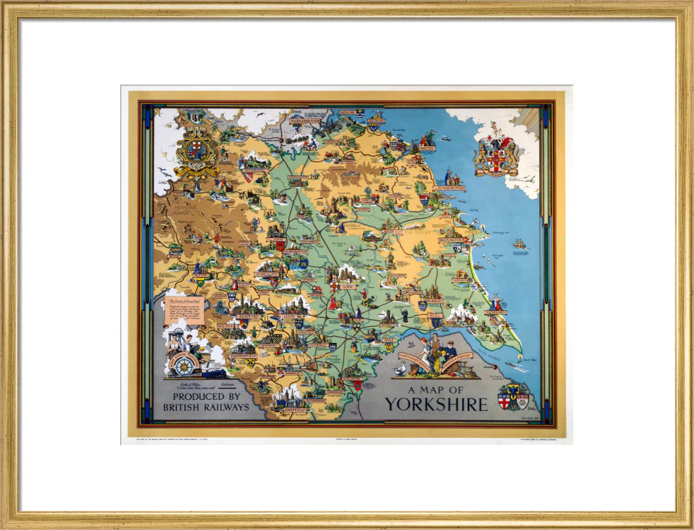 'A Map of Yorkshire', BR poster, 1949. - Image 86