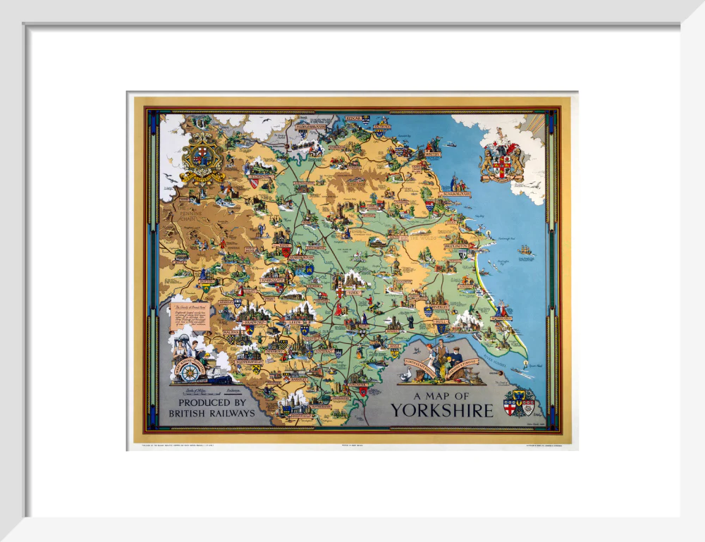 'A Map of Yorkshire', BR poster, 1949. - Image 9