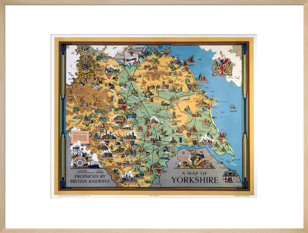 'A Map of Yorkshire', BR poster, 1949. - Image 92