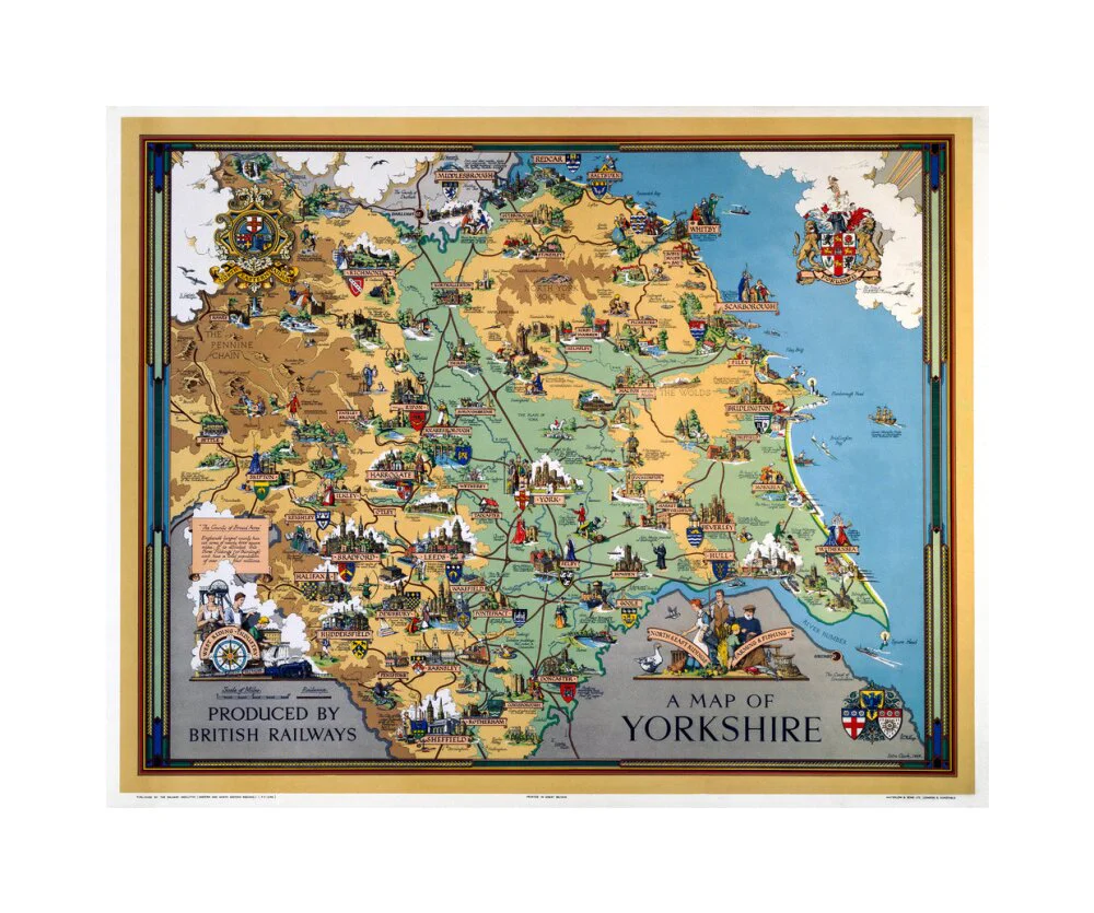 'A Map of Yorkshire', BR poster, 1949. - Image 94