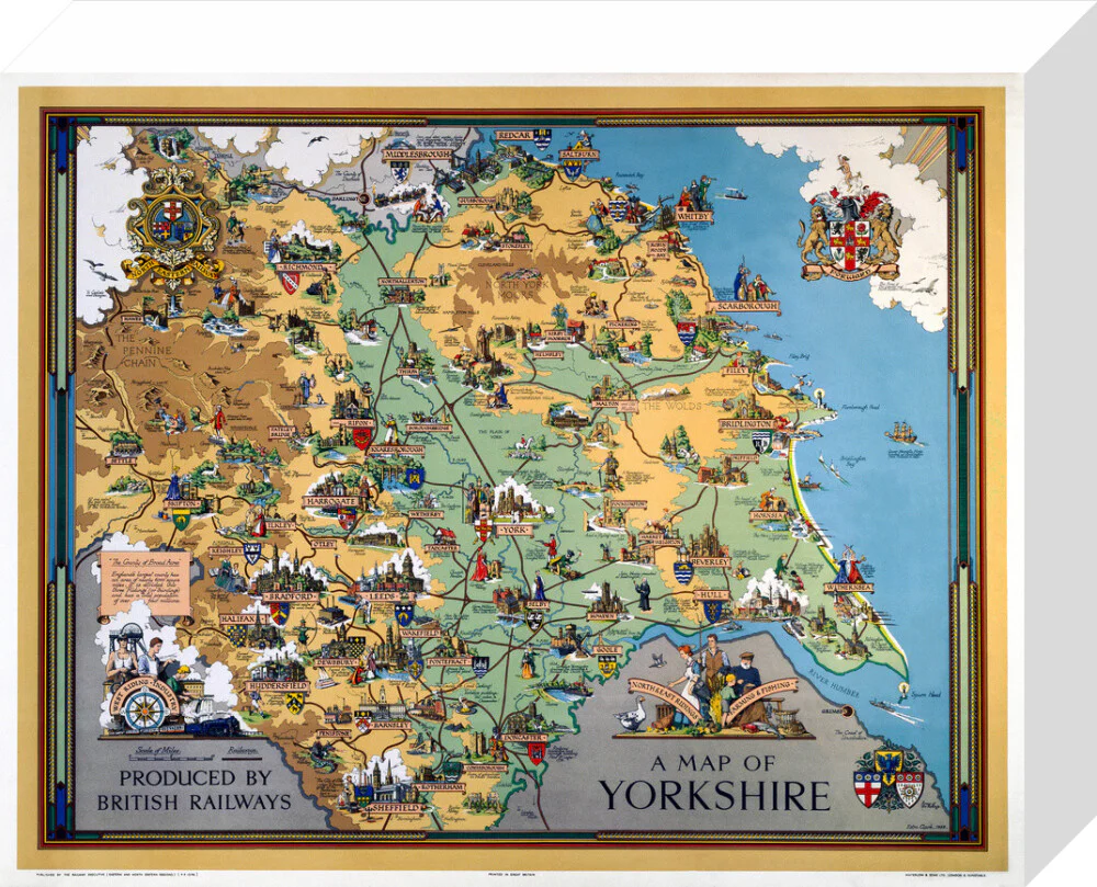 'A Map of Yorkshire', BR poster, 1949. - Image 97