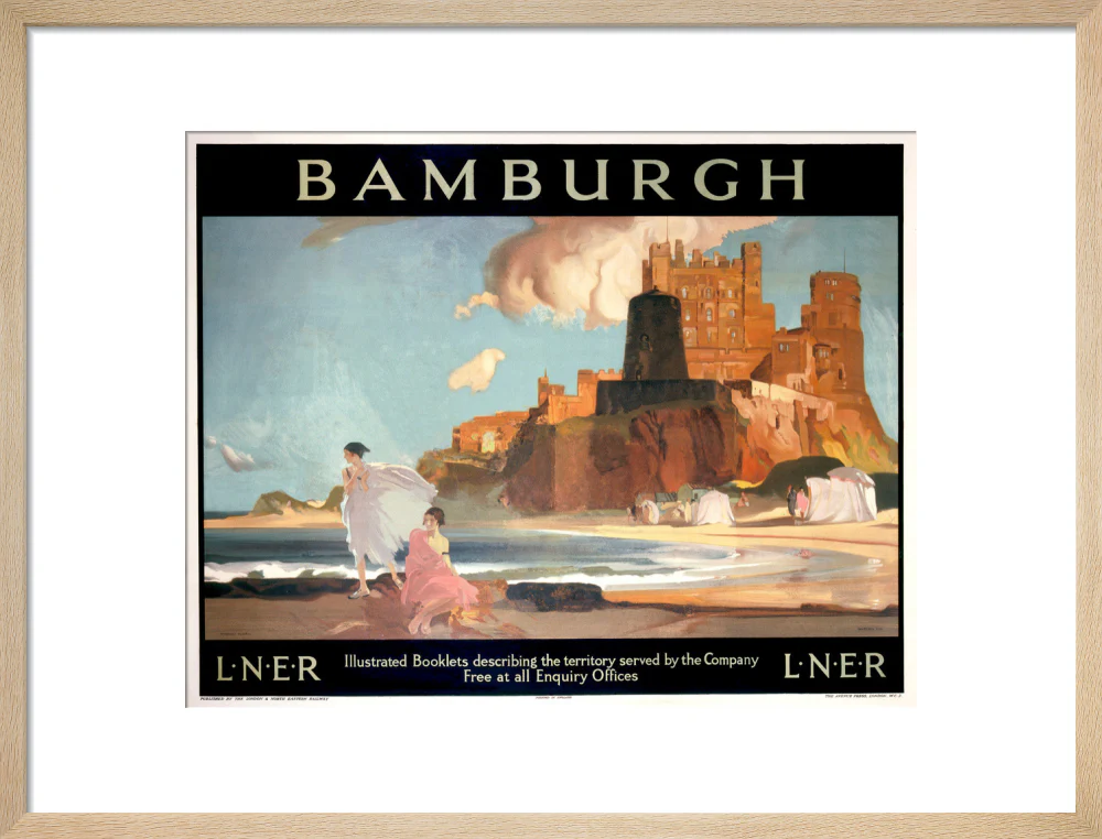 'Bamburgh', LNER poster, 1925. - Image 16