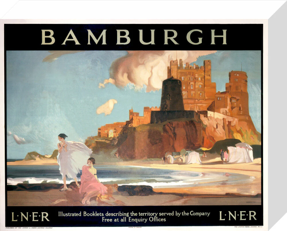 'Bamburgh', LNER poster, 1925. - Image 31
