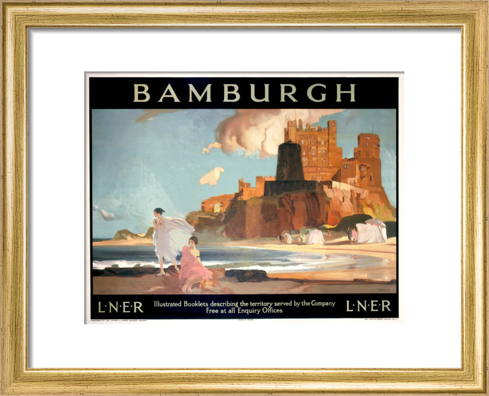 'Bamburgh', LNER poster, 1925. - Image 38