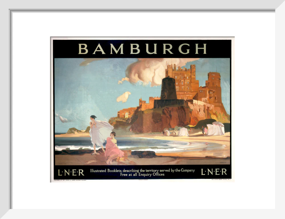 'Bamburgh', LNER poster, 1925. - Image 42