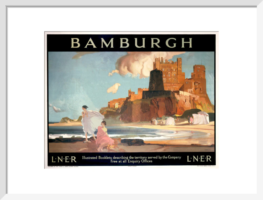 'Bamburgh', LNER poster, 1925. - Image 47