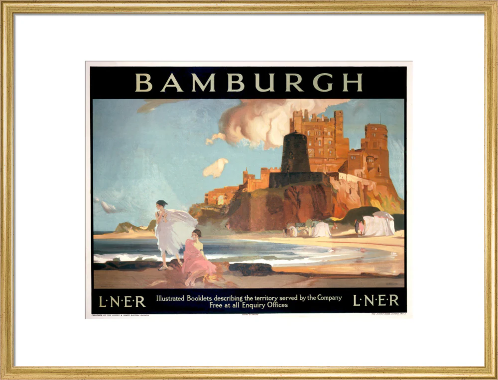 'Bamburgh', LNER poster, 1925. - Image 53