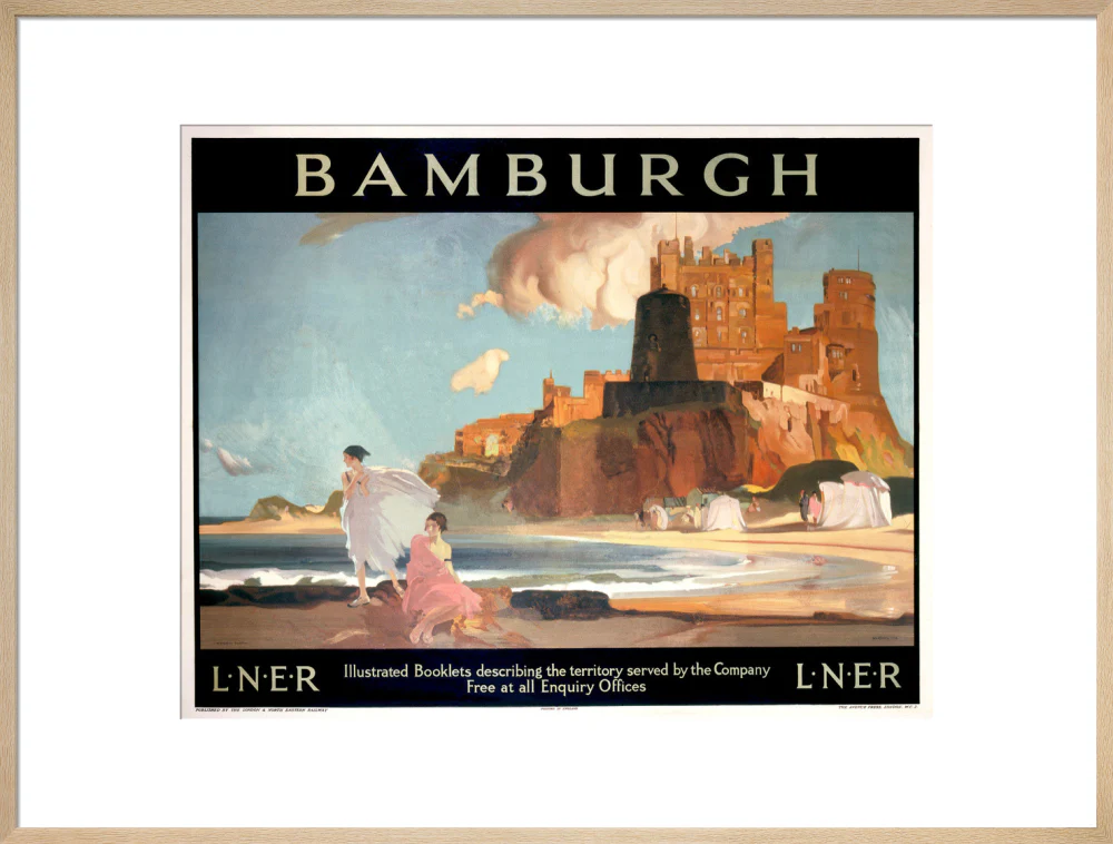 'Bamburgh', LNER poster, 1925. - Image 59