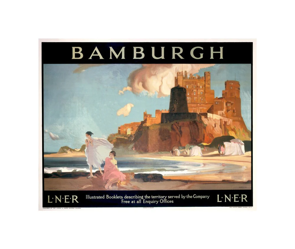 'Bamburgh', LNER poster, 1925. - Image 60