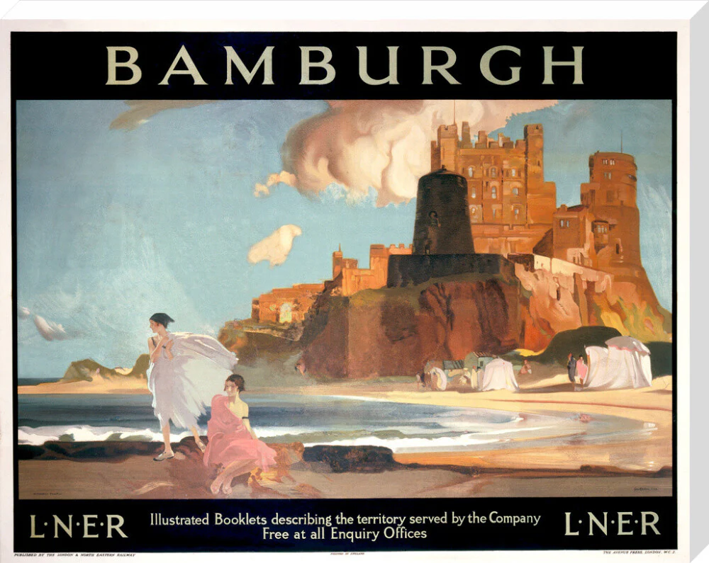 'Bamburgh', LNER poster, 1925. - Image 67