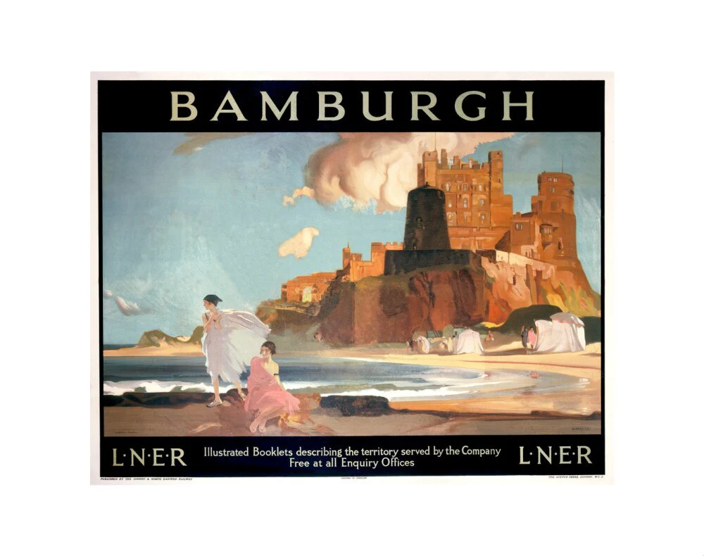 'Bamburgh', LNER poster, 1925. - Image 68