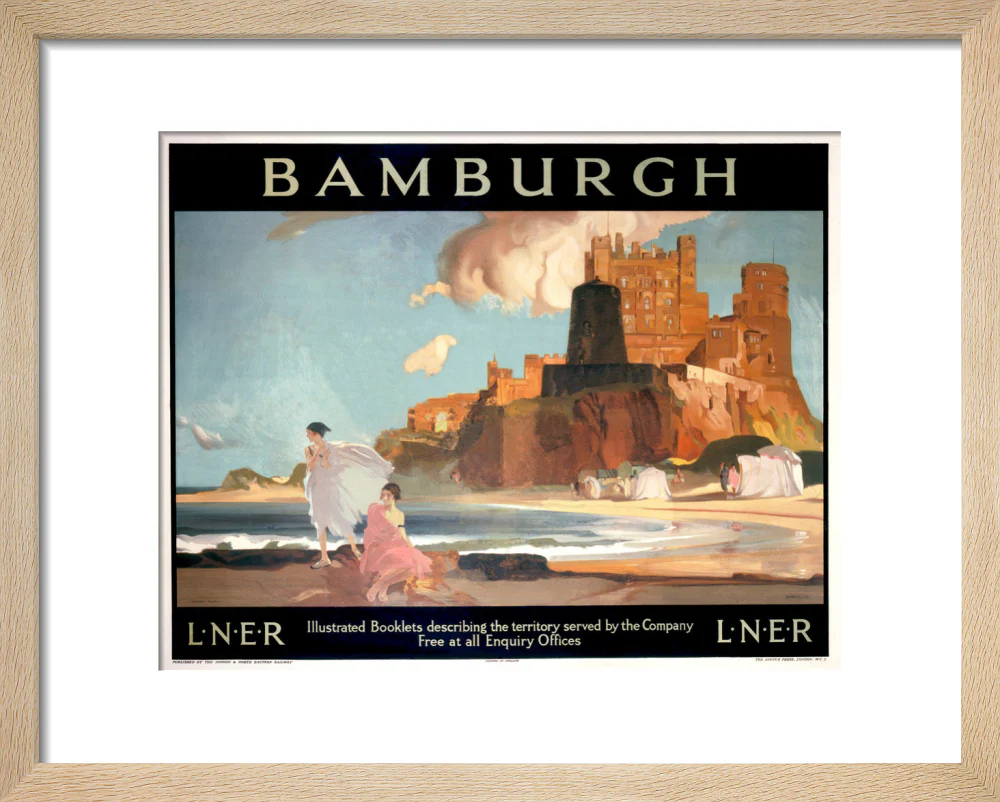 'Bamburgh', LNER poster, 1925. - Image 72