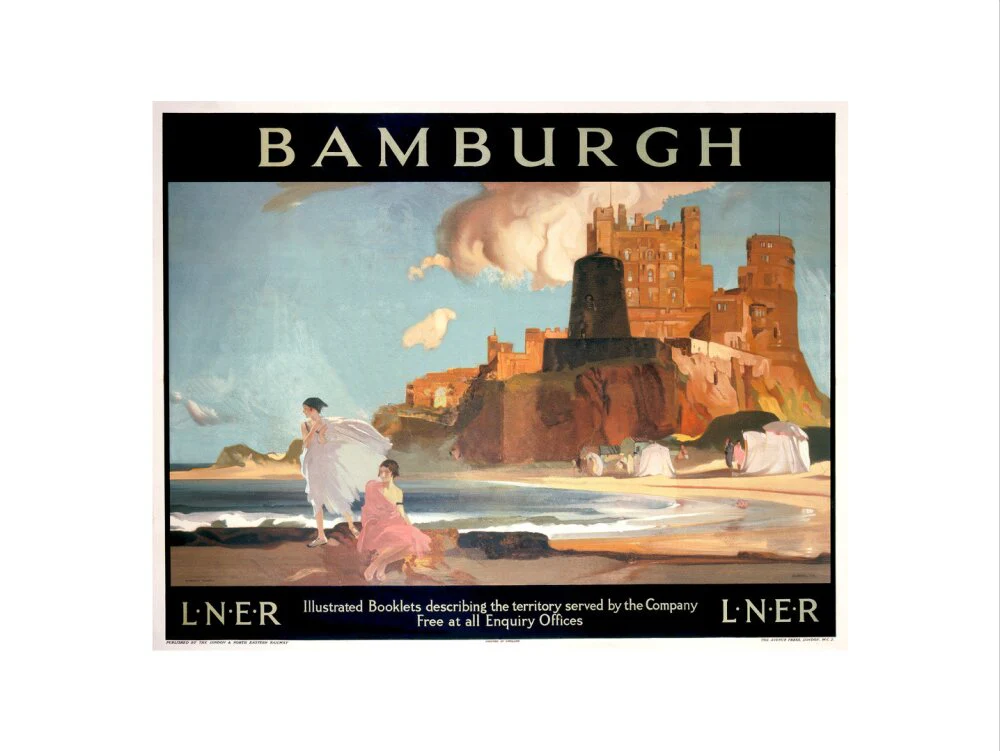 'Bamburgh', LNER poster, 1925. - Image 73