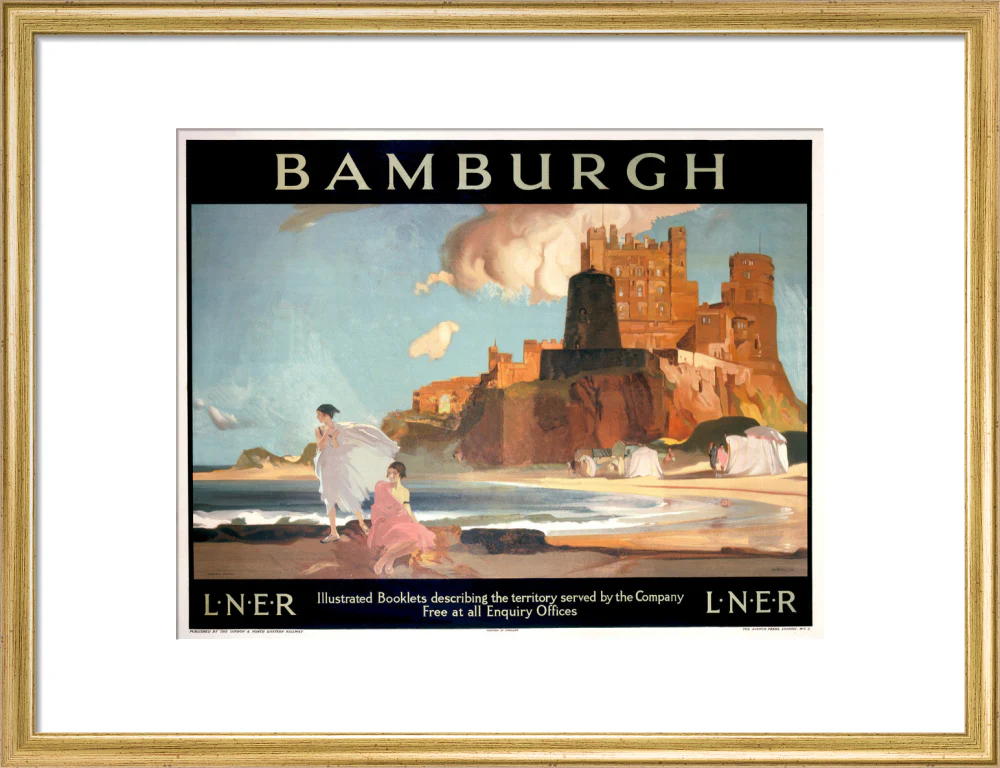 'Bamburgh', LNER poster, 1925. - Image 81
