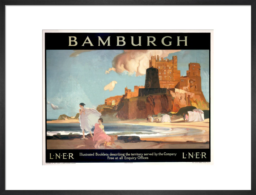 'Bamburgh', LNER poster, 1925. - Image 84