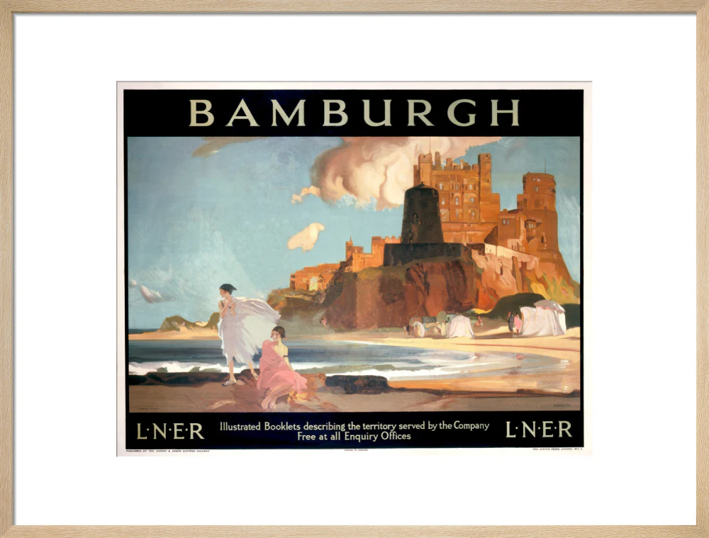 'Bamburgh', LNER poster, 1925. - Image 87