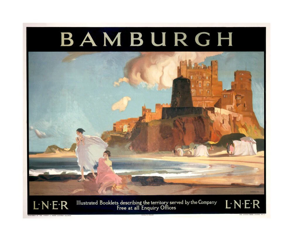 'Bamburgh', LNER poster, 1925. - Image 95