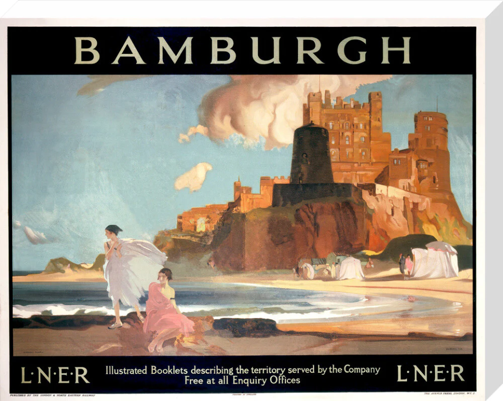 'Bamburgh', LNER poster, 1925. - Image 99