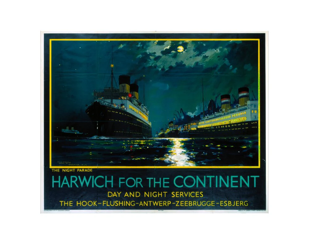 'Harwich for the Continent ', LNER poster, 1934. - Image 2