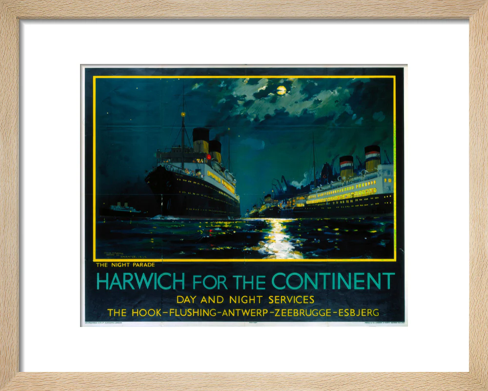 'Harwich for the Continent ', LNER poster, 1934. - Image 6