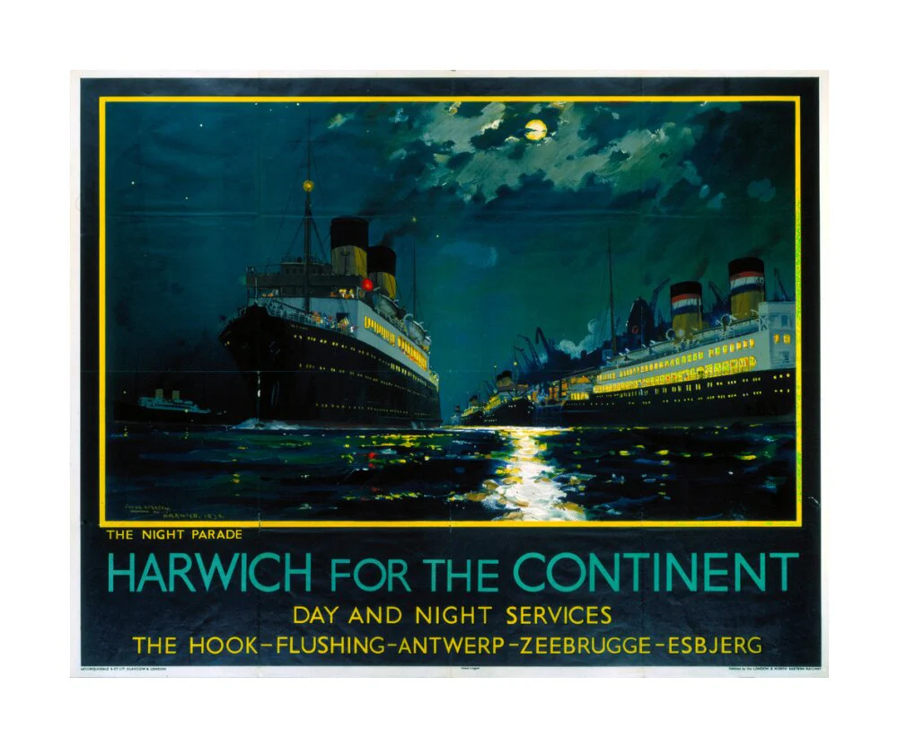 'Harwich for the Continent ', LNER poster, 1934. - Image 62