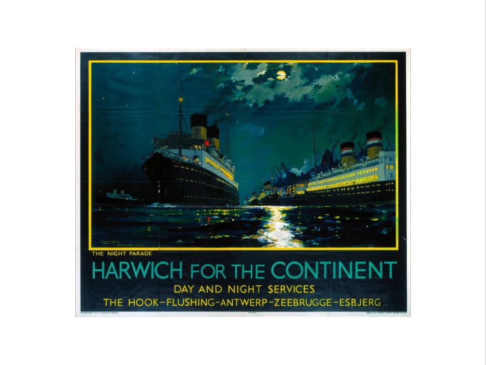 'Harwich for the Continent ', LNER poster, 1934. - Image 7