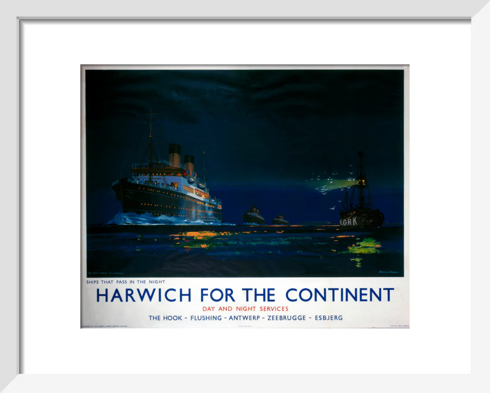'Harwich for the Continent', LNER poster, 1923-1947. - Image 4