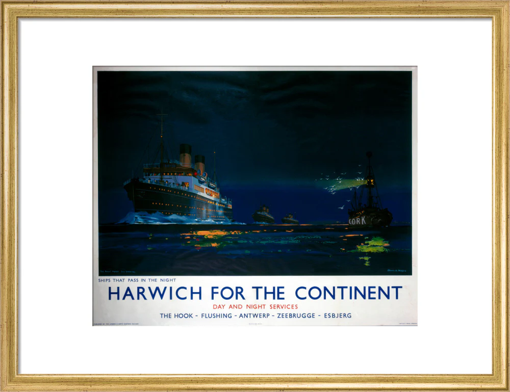 'Harwich for the Continent', LNER poster, 1923-1947. - Image 48