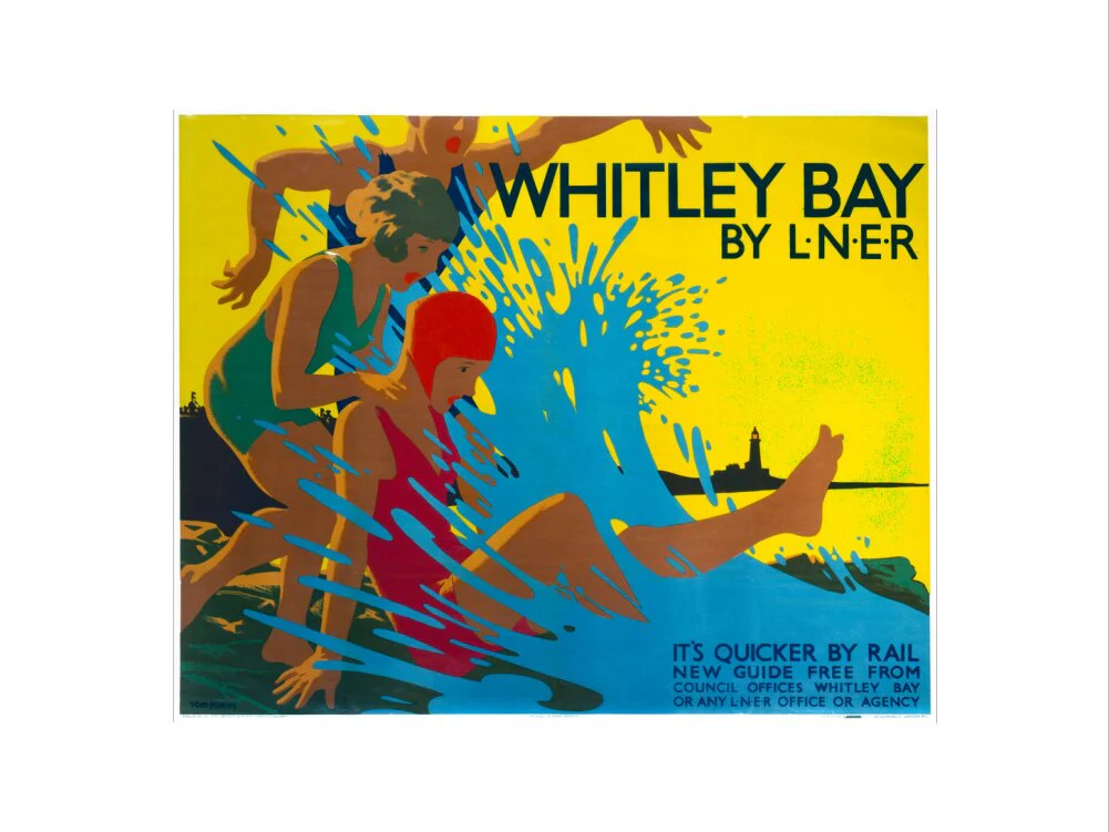 'Whitley Bay by LNER', LNER poster, c 1930s. - Image 17