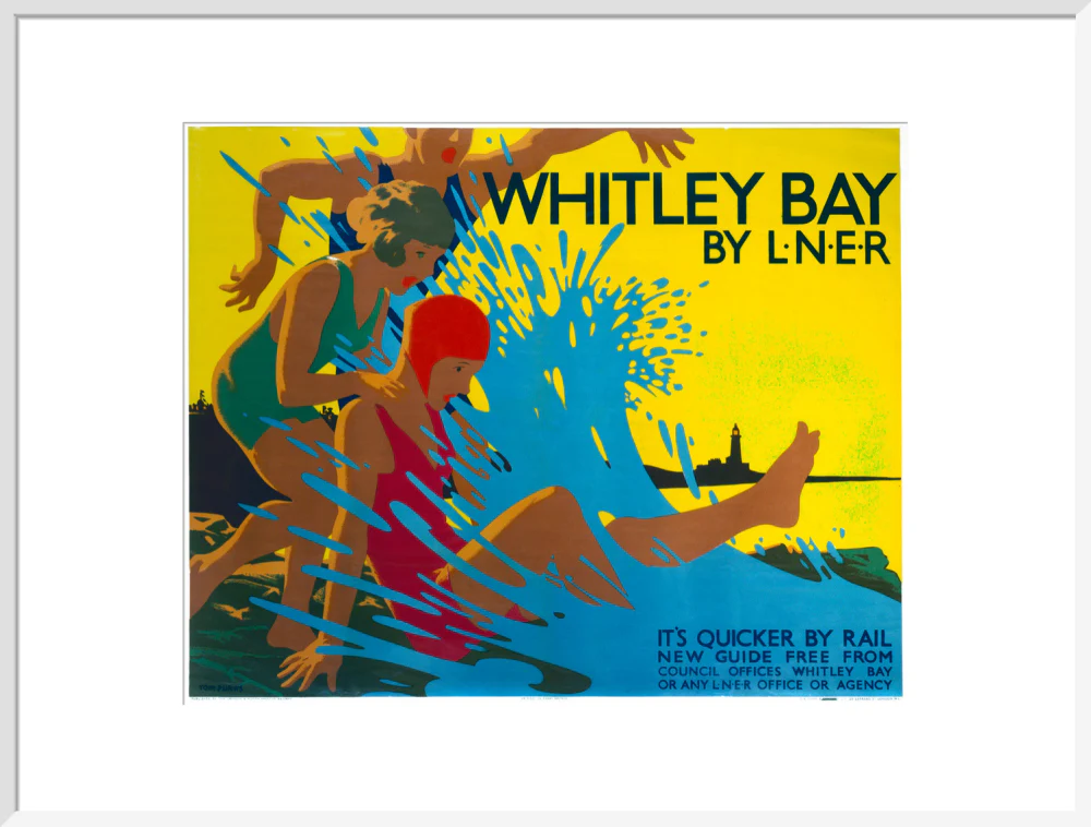 'Whitley Bay by LNER', LNER poster, c 1930s. - Image 24