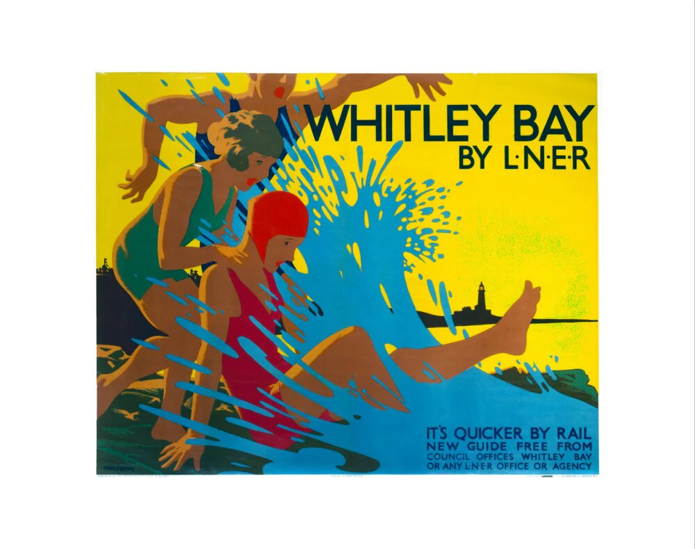 'Whitley Bay by LNER', LNER poster, c 1930s. - Image 35