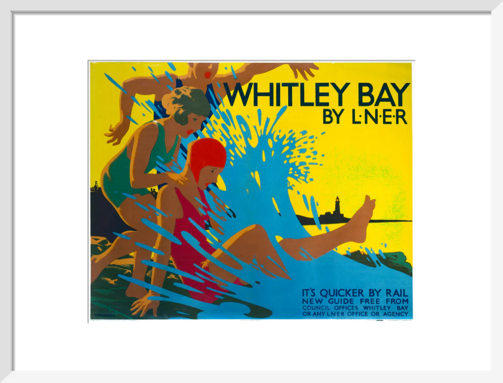 'Whitley Bay by LNER', LNER poster, c 1930s. - Image 47
