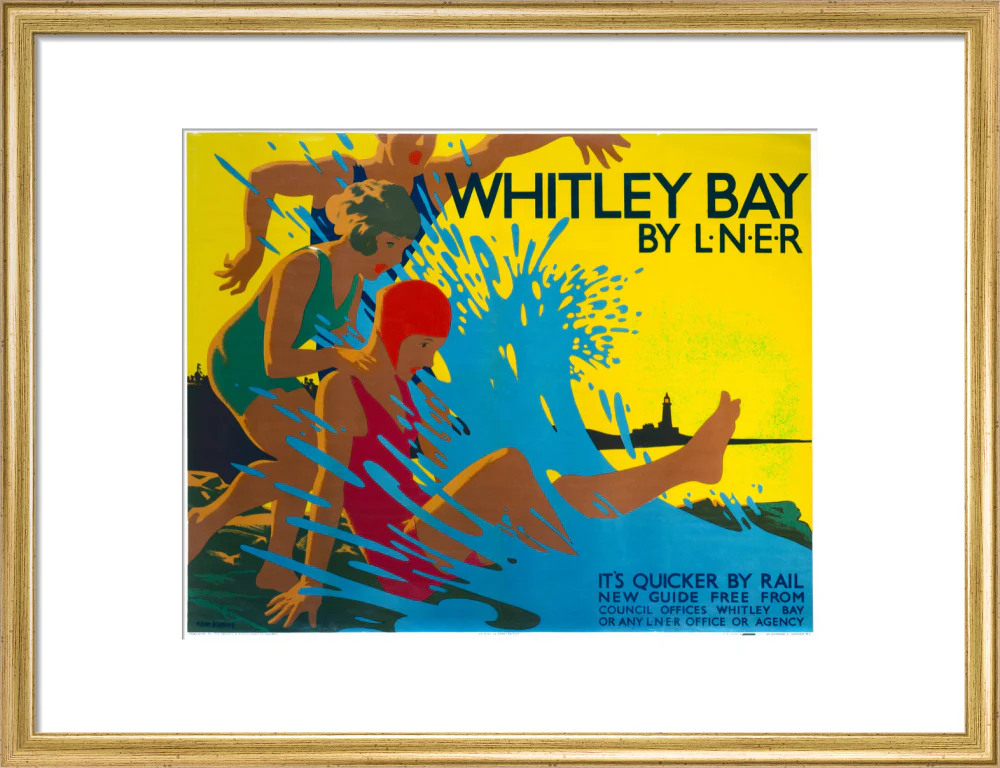 'Whitley Bay by LNER', LNER poster, c 1930s. - Image 48