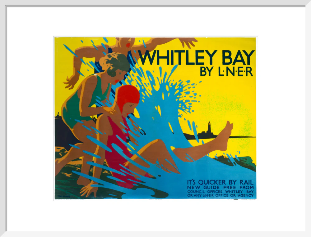 'Whitley Bay by LNER', LNER poster, c 1930s. - Image 52