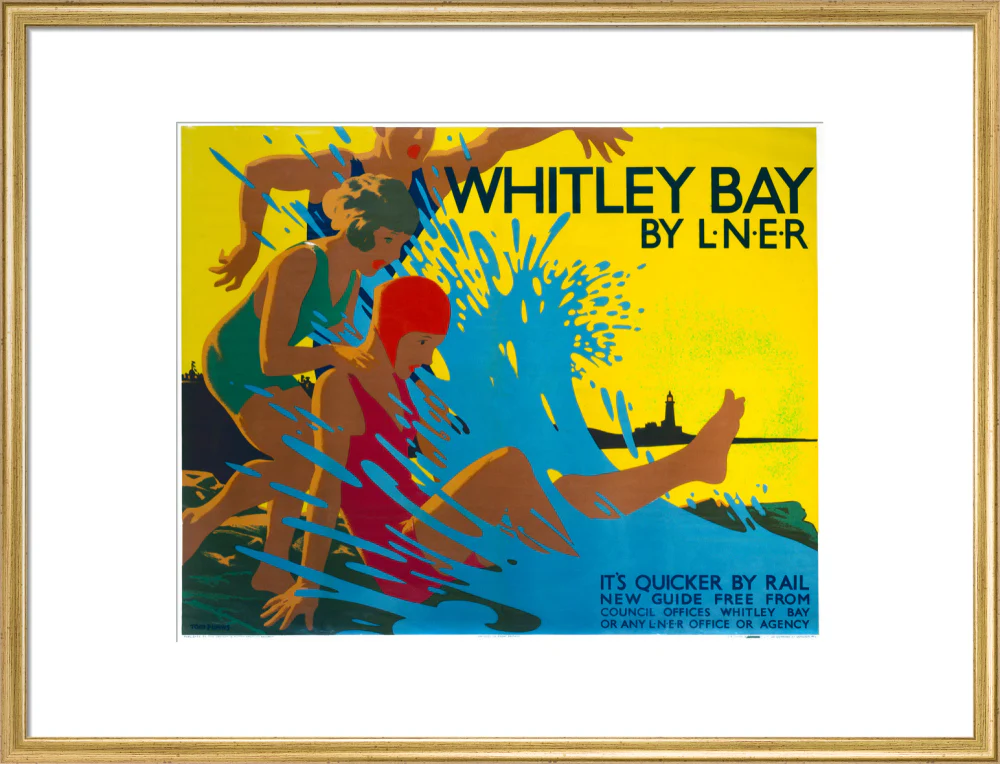 'Whitley Bay by LNER', LNER poster, c 1930s. - Image 53