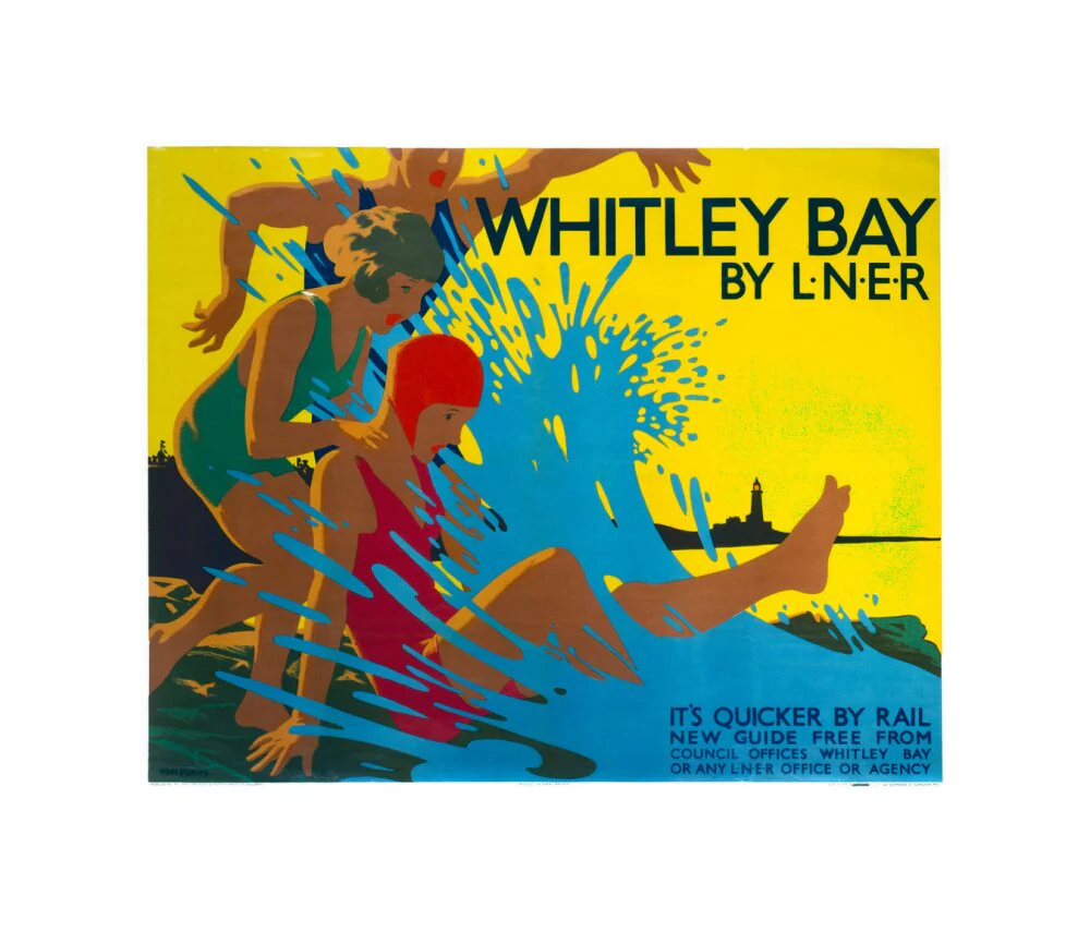 'Whitley Bay by LNER', LNER poster, c 1930s. - Image 60