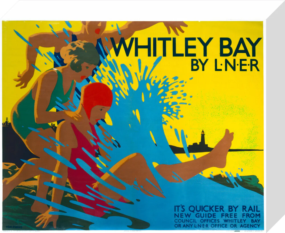 'Whitley Bay by LNER', LNER poster, c 1930s. - Image 64