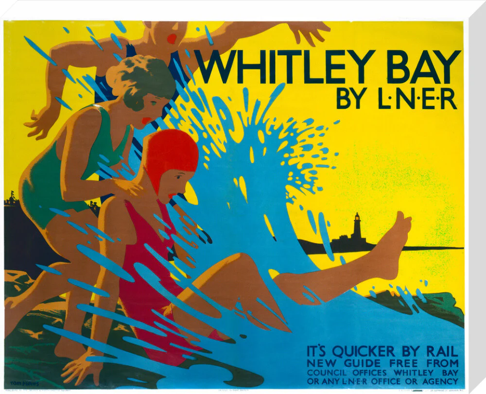 'Whitley Bay by LNER', LNER poster, c 1930s. - Image 66