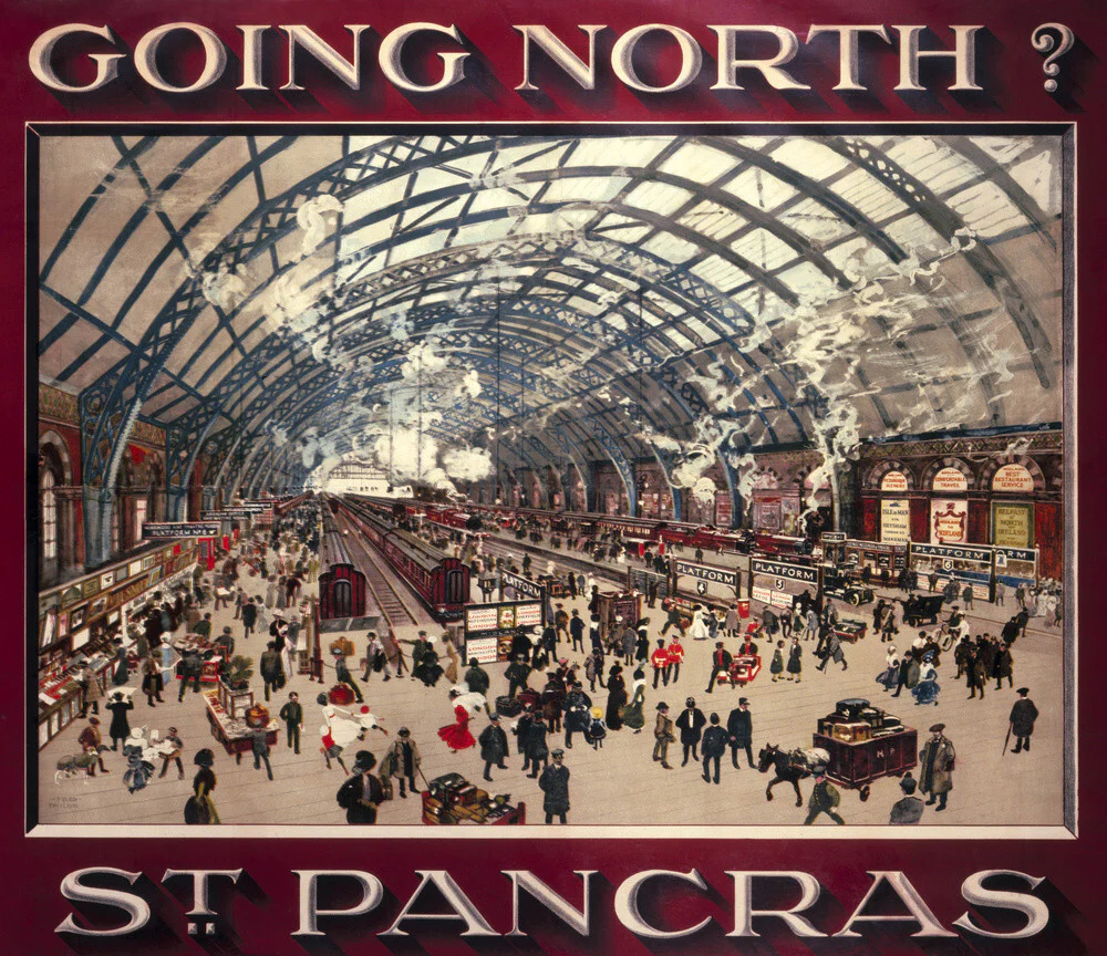 'Going North? St Pancras', MR poster, 1910.