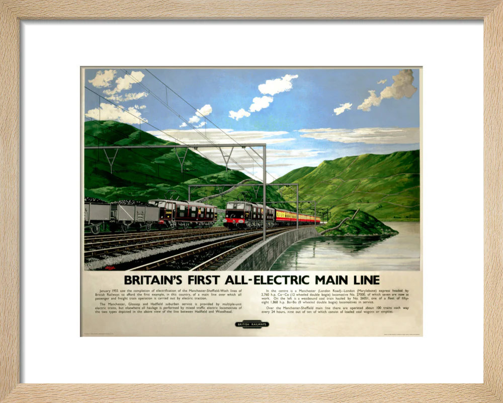 'Britain's First All-Electric Main Line', BR poster, 1955. - Image 39