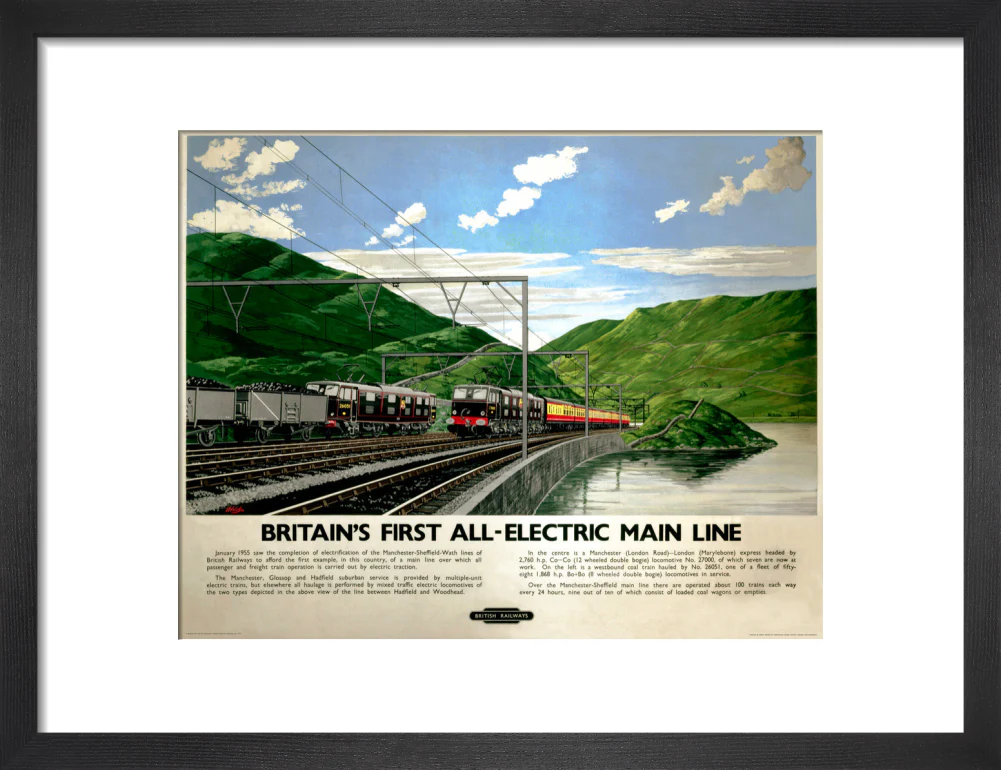 'Britain's First All-Electric Main Line', BR poster, 1955. - Image 74