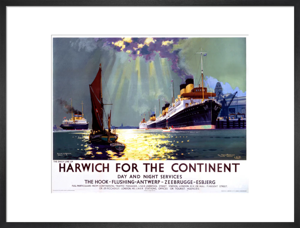 'Harwich for the Continent', LNER poster, 1940. - Image 18